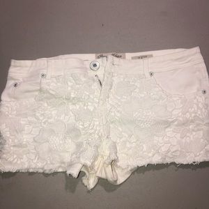 White Jean Shorts